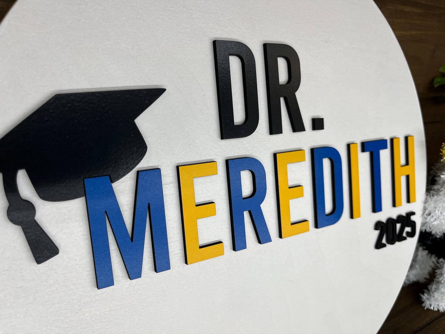 Alternative Round Guest Book, School Graduation Signature Sign, Large Wooden Grad Party Decor, College or High School Graduate Keepsake Gift