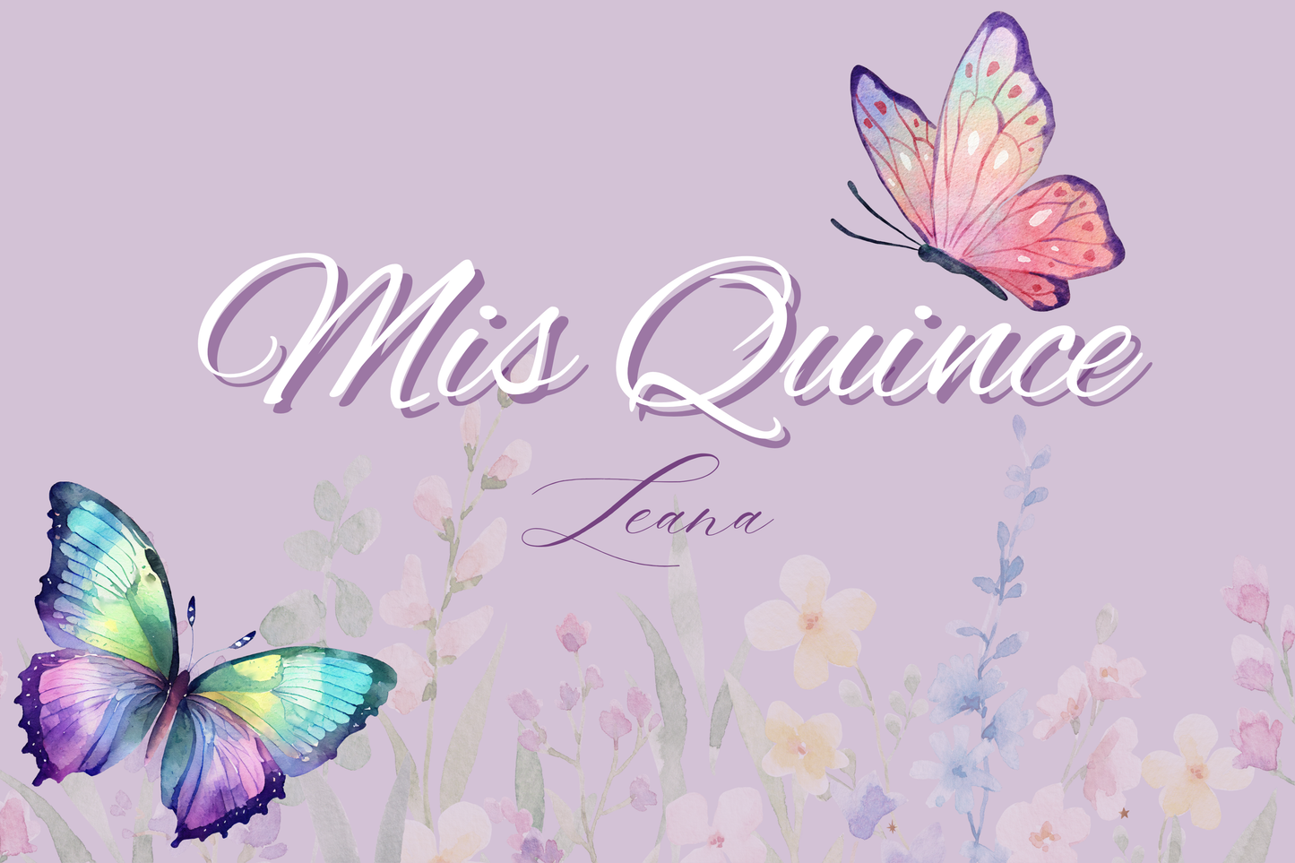 Mis Quince (Butterfly) Welcome Sign