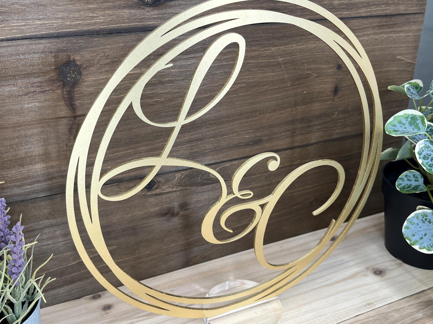 Three Ring Initials Centerpiece