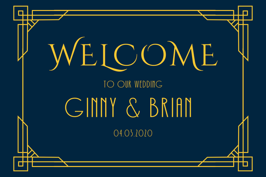 Art Deco Welcome Sign