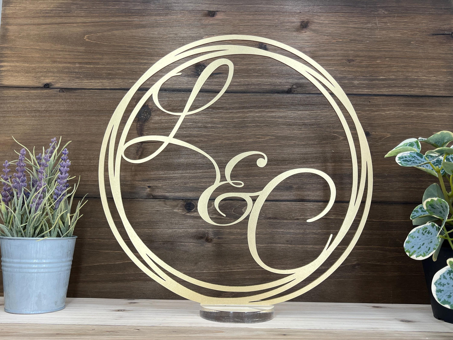 Three Ring Initials Centerpiece