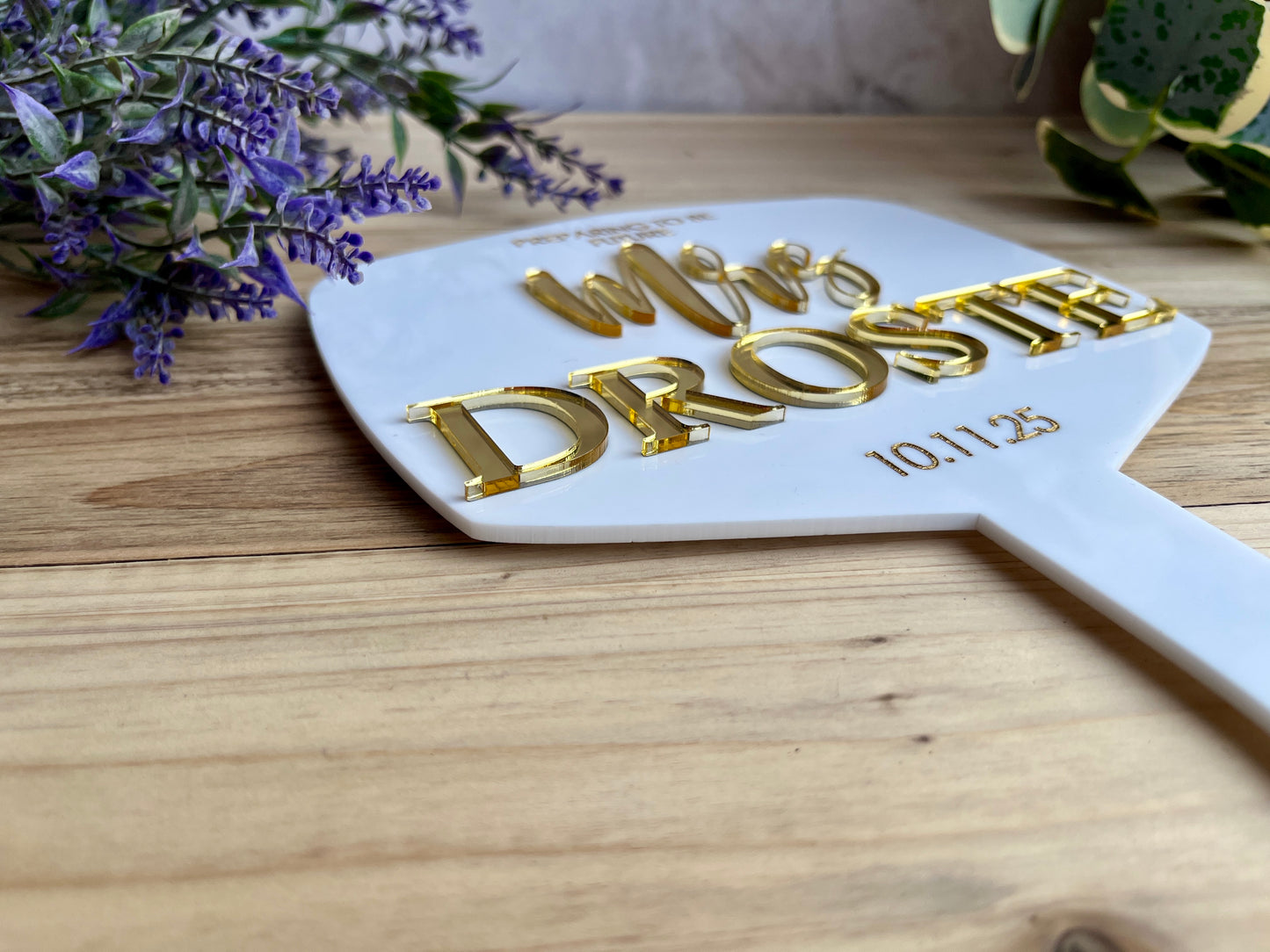 Large handheld Bridal mirror