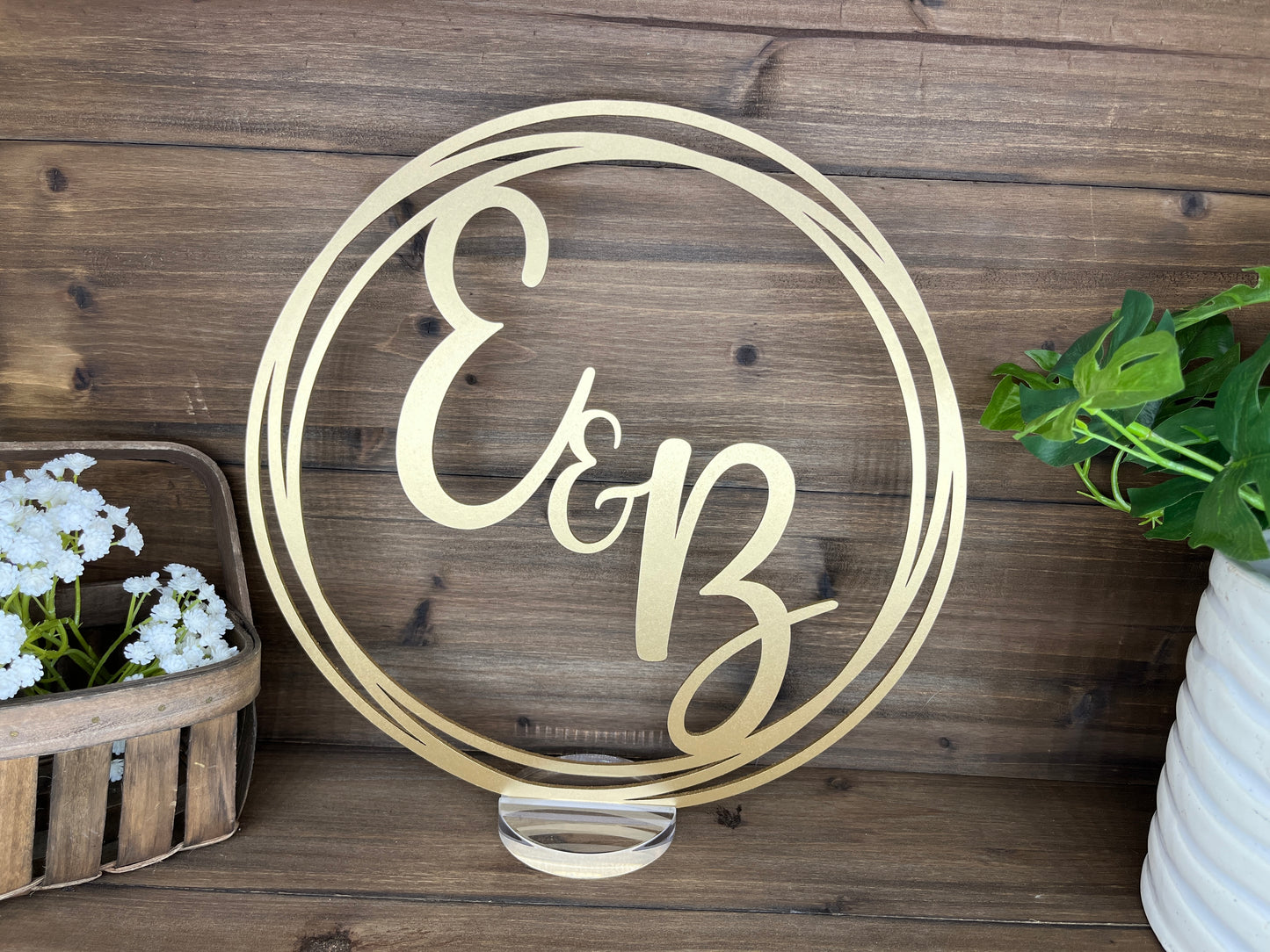 Engagement Initials in three rings