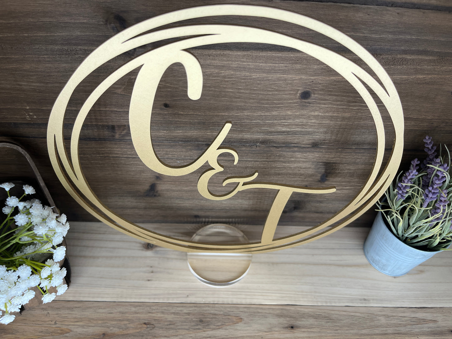 Engagement Initials in three rings