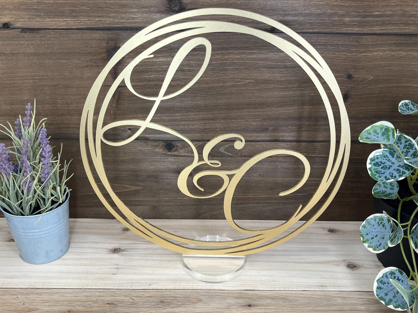 Three Ring Initials Centerpiece