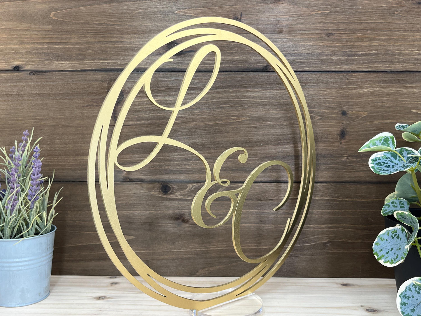 Three Ring Initials Centerpiece