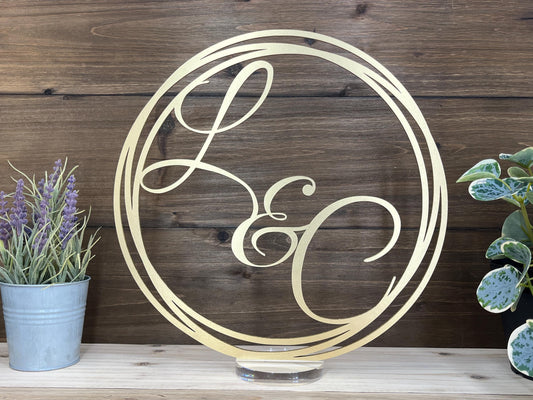 Three Ring Initials Centerpiece