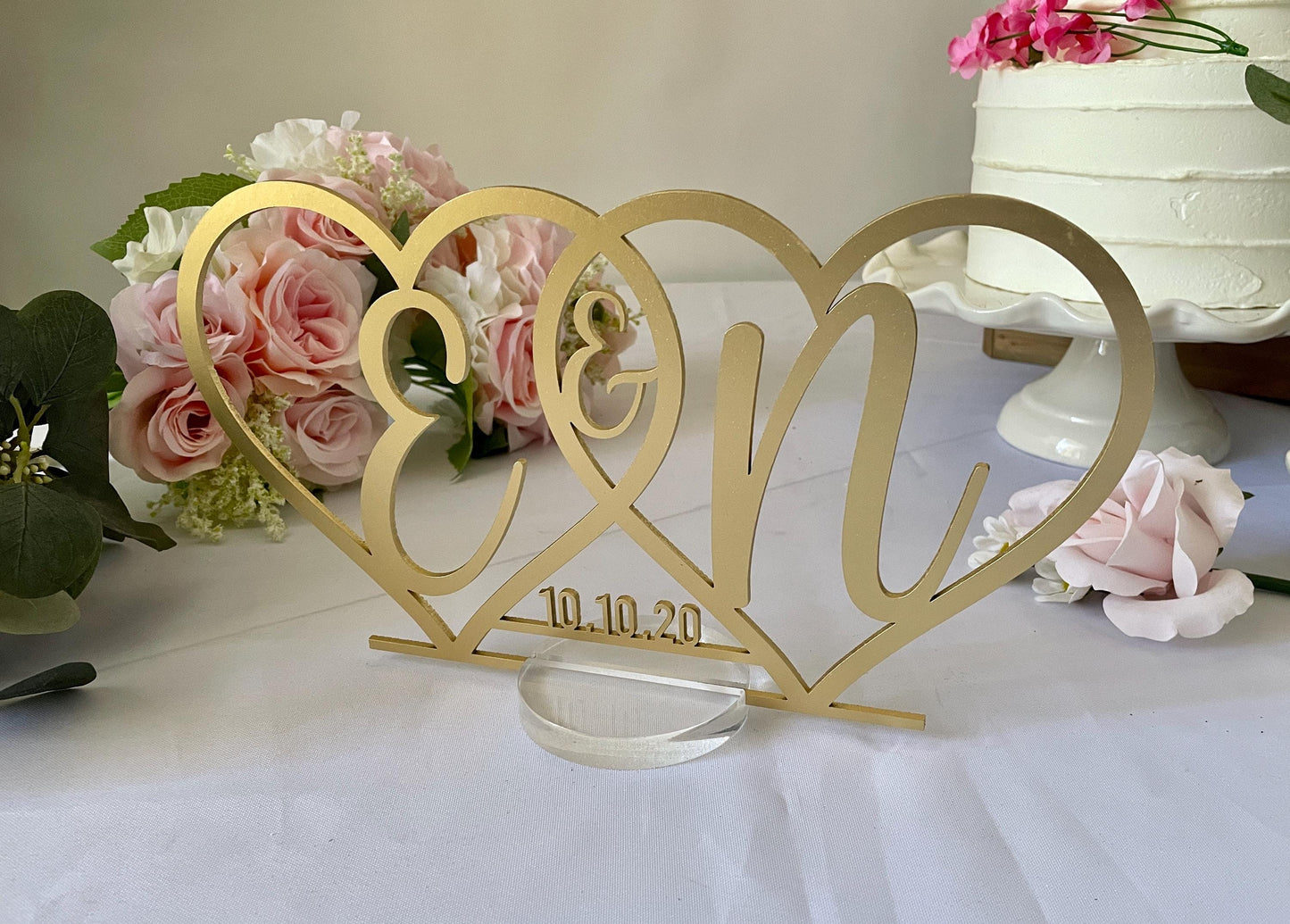 Double heart Centerpiece