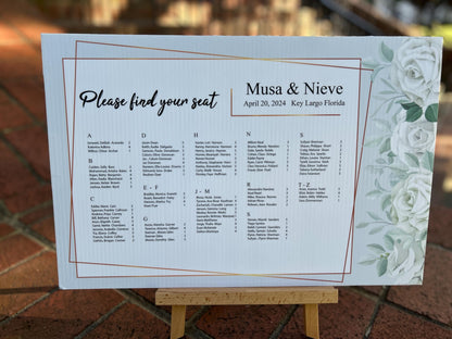 White Rose Seating Chart