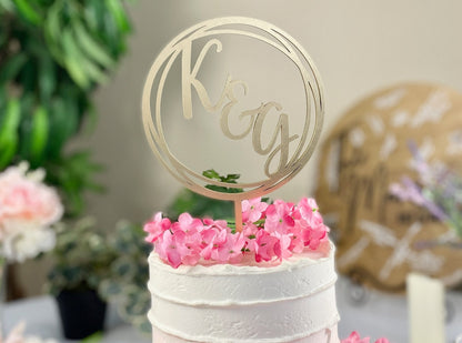 Initials Cake Topper