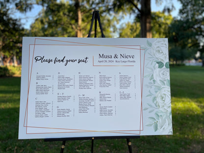 White Rose Seating Chart