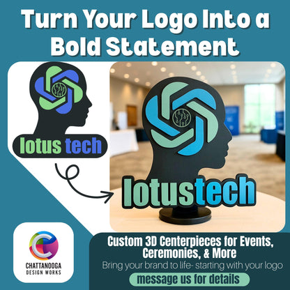 a flyer for a tech conference with a picture of a person&#39;s head and