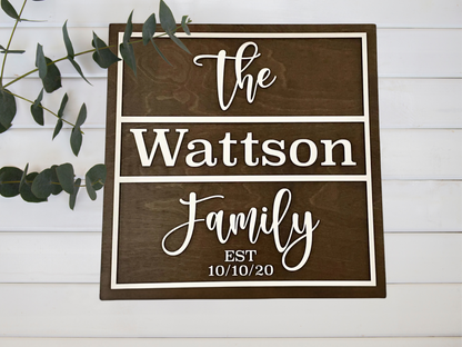 Family Established Sign