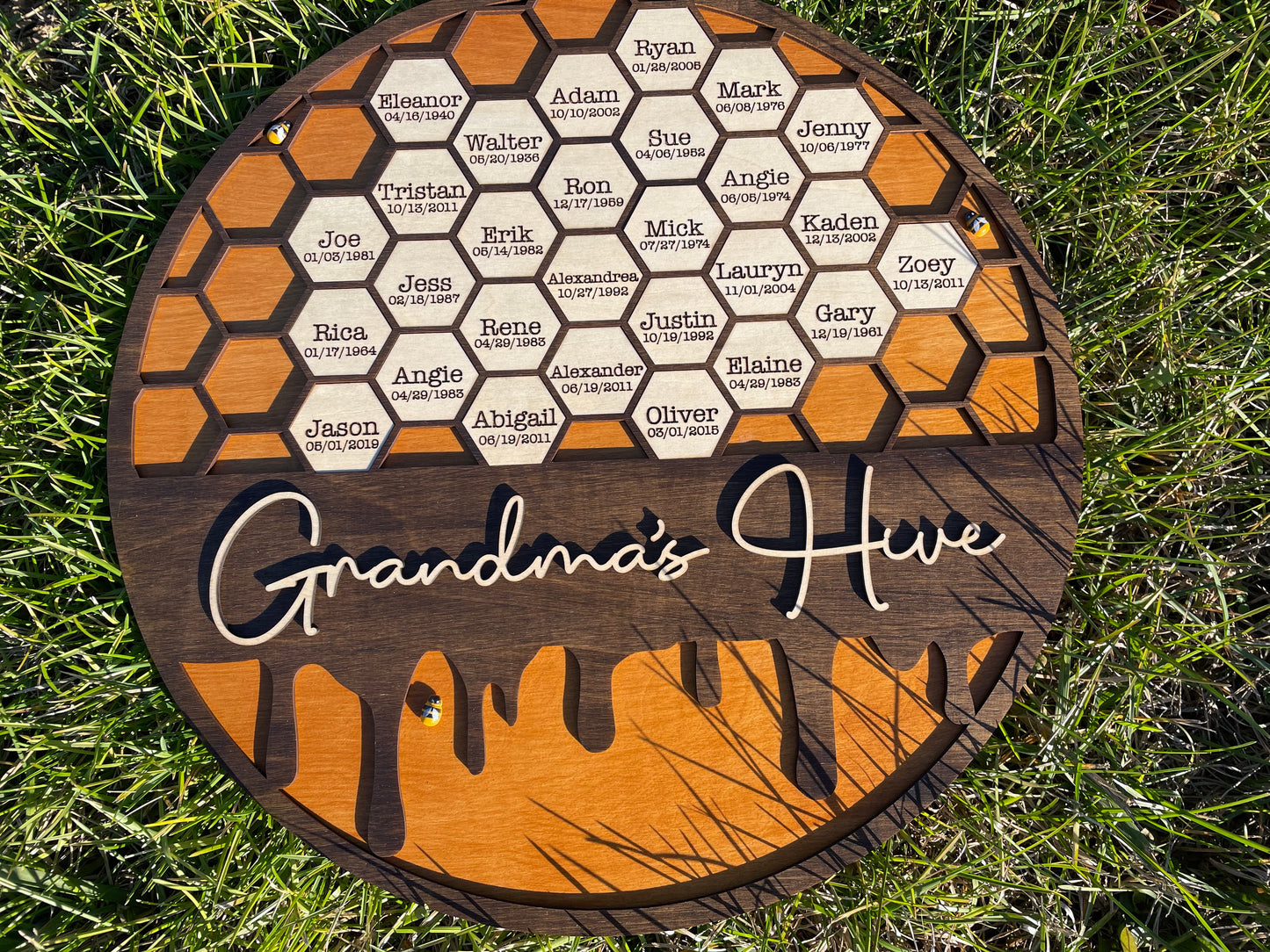 Customized Bee Hive Family Tree *FREE SHIPPING*