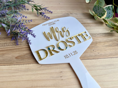 Large handheld Bridal mirror