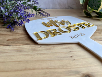 Large handheld Bridal mirror