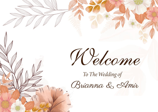 Autumn Flower Welcome Signs