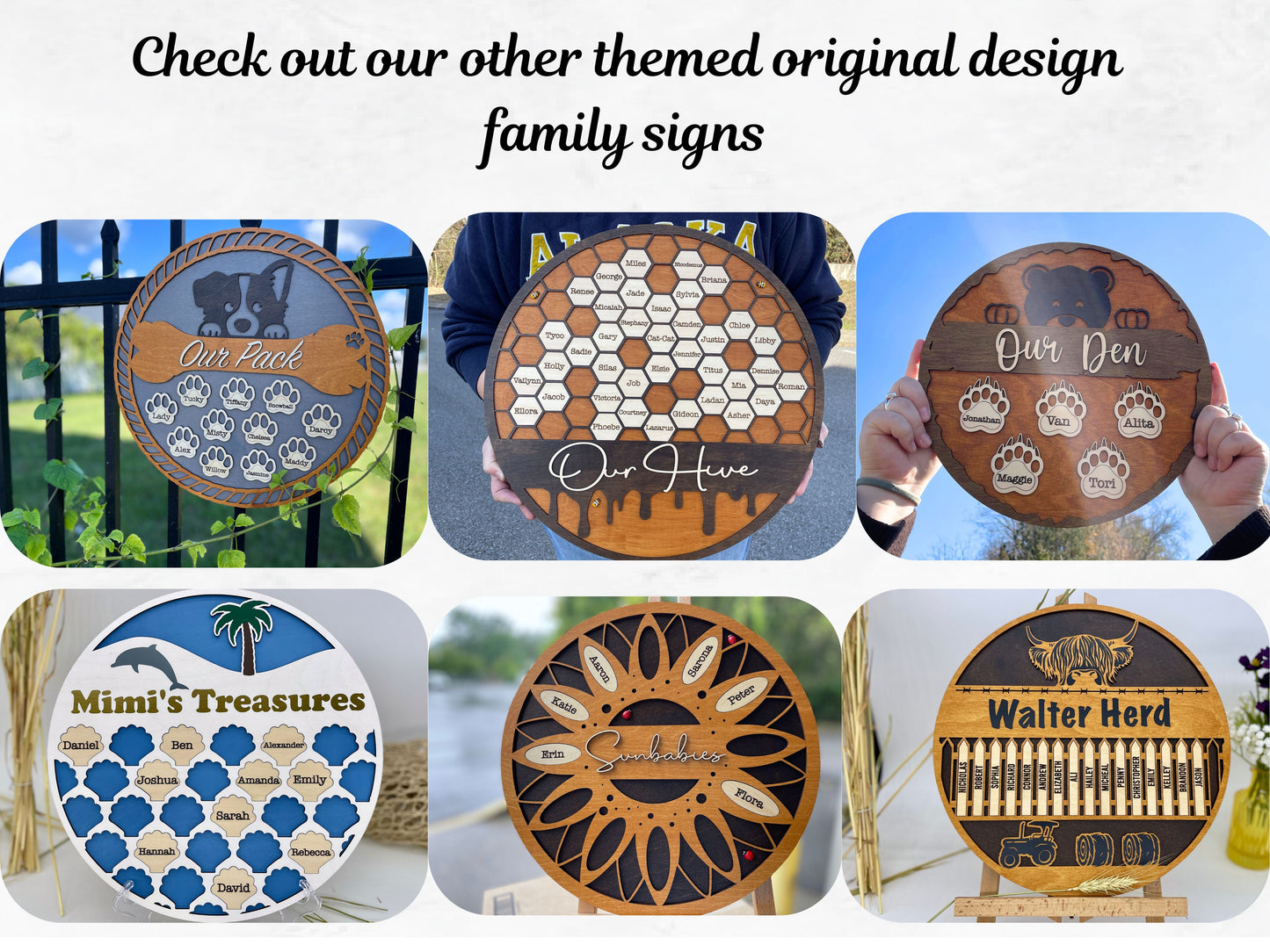 Customized Bee Hive Family Tree *FREE SHIPPING*