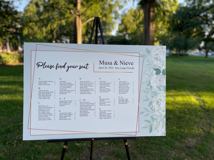 White Rose Seating Chart