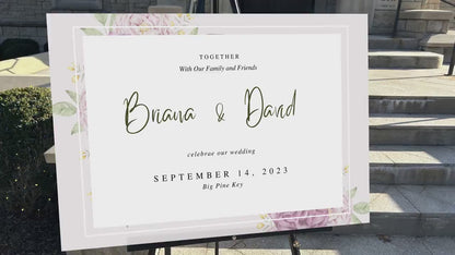 Wedding Welcome Sign Spring Floral